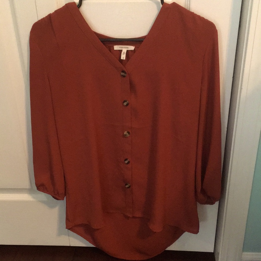 Sunset orange blouse size small